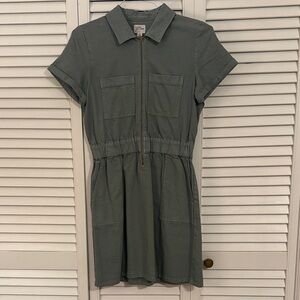J. Crew Women's Olive Short Sleeve Mini Dress